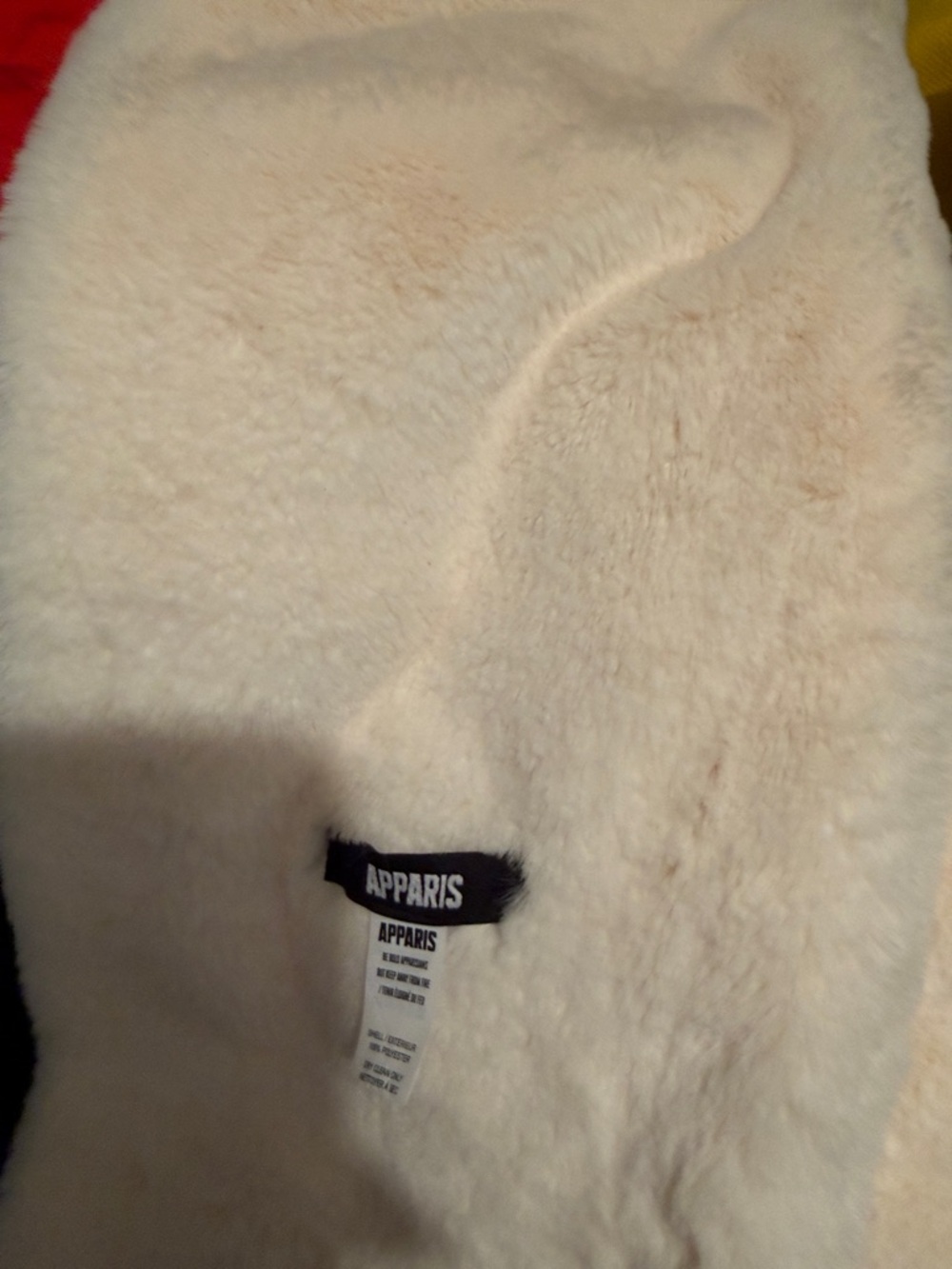 Apparis Ivory Faux Shearling Coat - Plush Cream ffcccc
